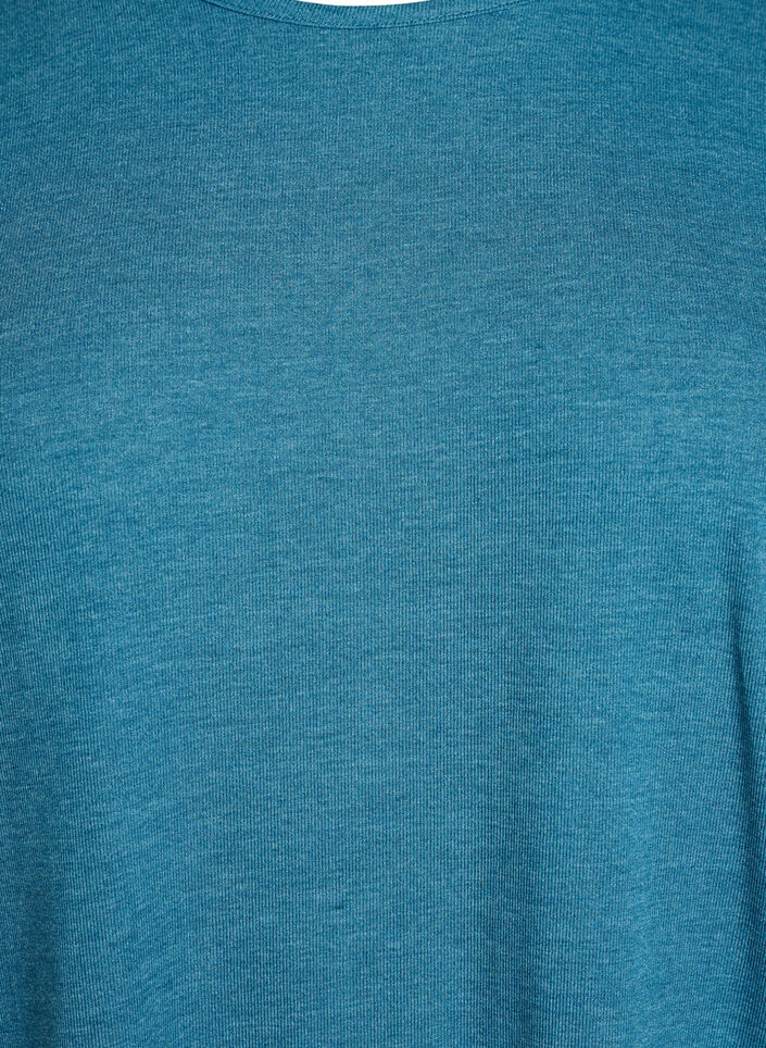 Jersey blouse met 3/4 mouwen, Blauw, Packshot image number 2