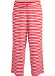Gestreepte pyjamabroek met een high waist en wijde pijpen, Rood, Packshot image number 0