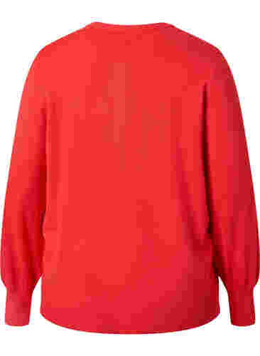 Geribd vest met knoopsluiting, Poppy Red, Packshot image number 1