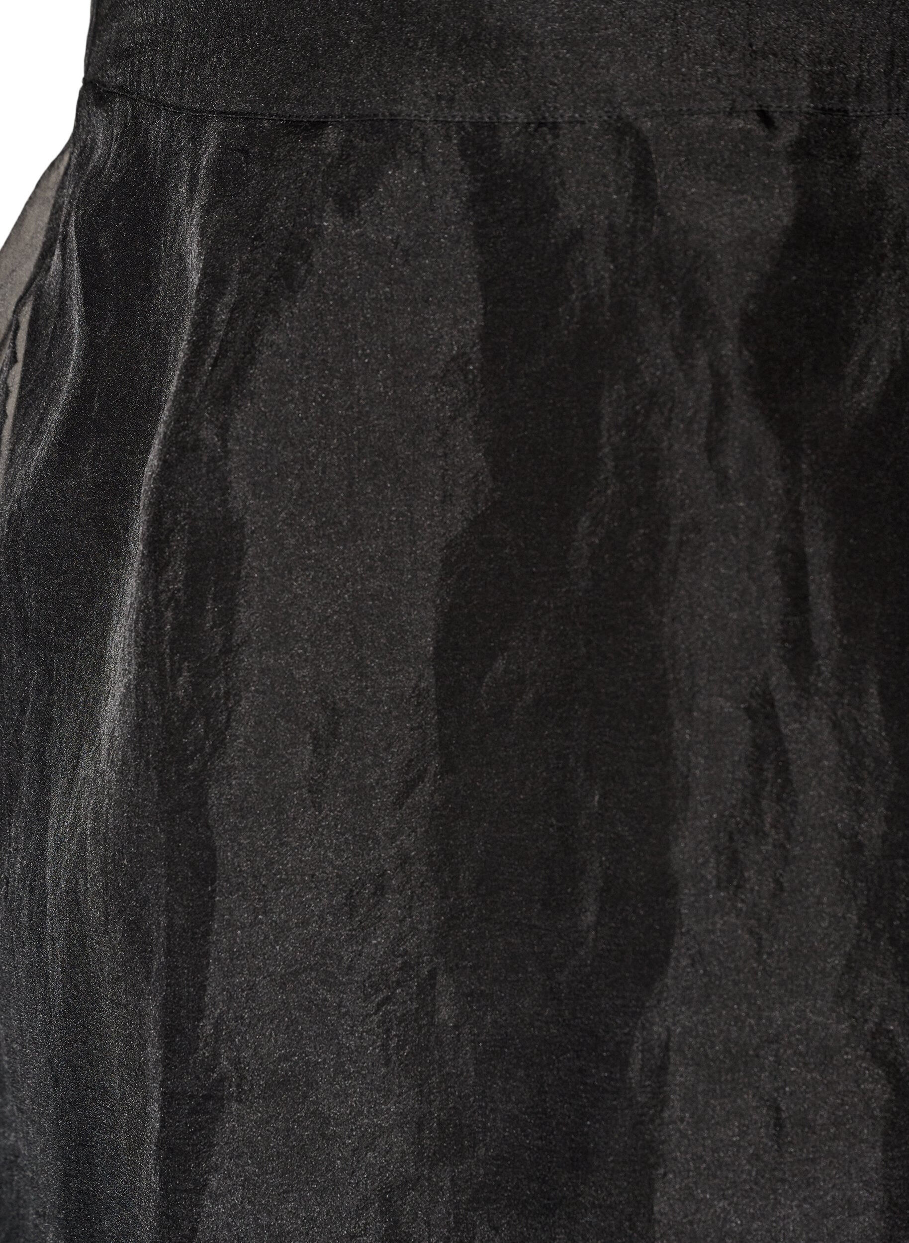 ZizziLange rok in organza-look, Zwart, Packshot image number 2