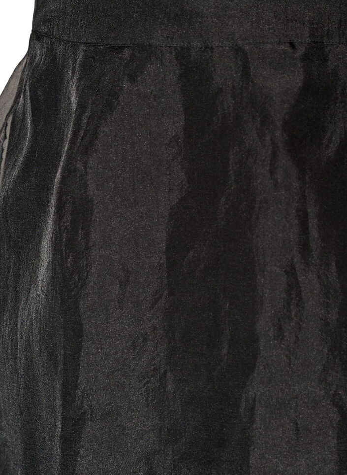 Lange rok in organza-look, Zwart, Packshot image number 2