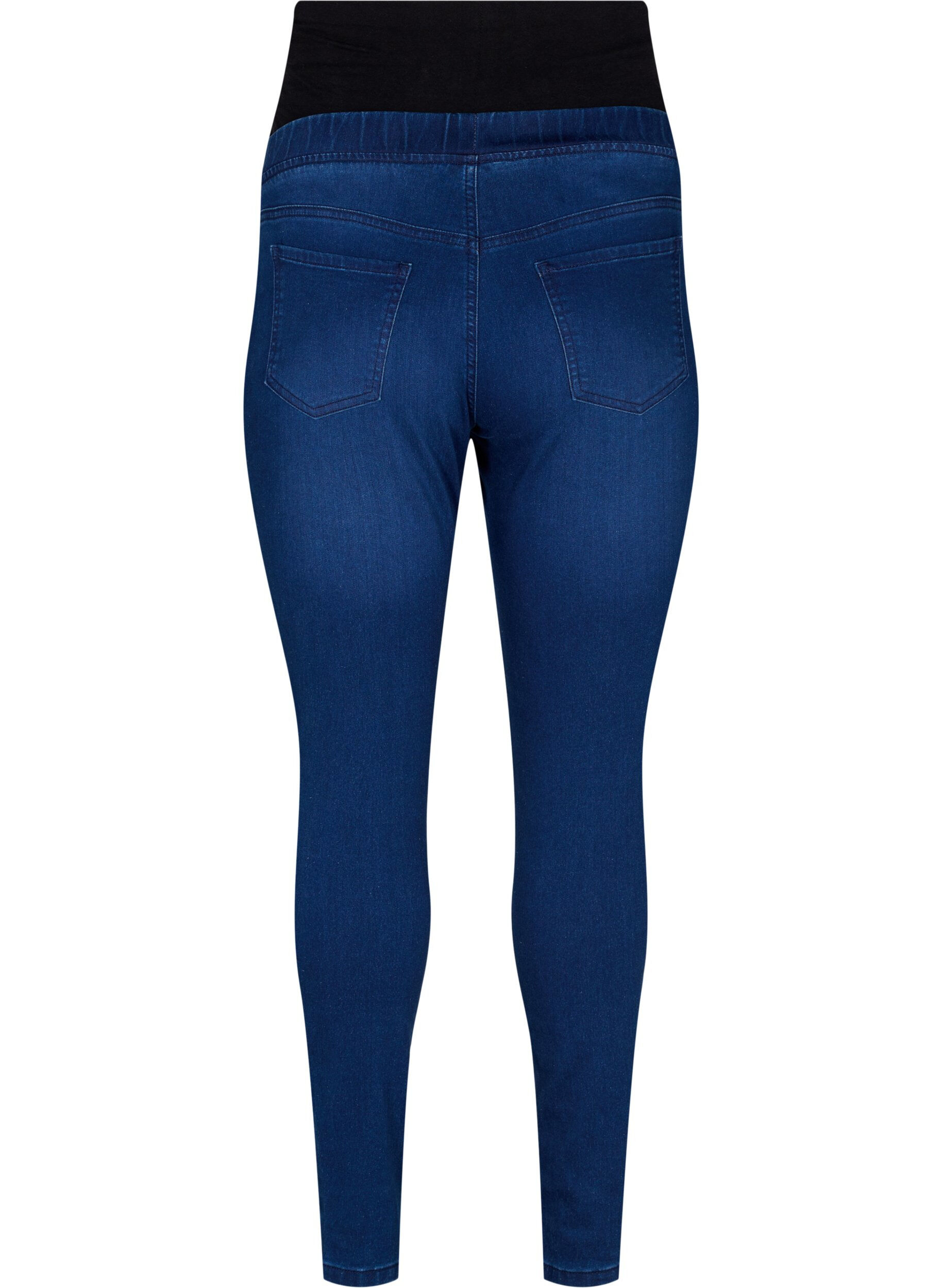 Zizzi Zwangerschaps jeggings in katoenmix, Blauw, Packshot image number 1
