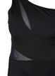 One-shoulder badpak met mesh, Black, Packshot image number 2