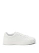 Brede lederen sneakers, White, Packshot image number 0