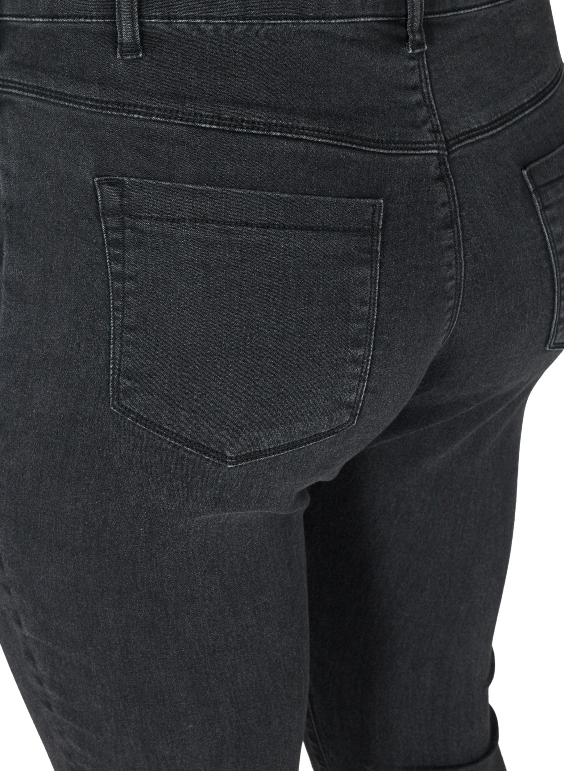 Zizzi Jeggings in katoenmix, Grey Denim, Packshot image number 3
