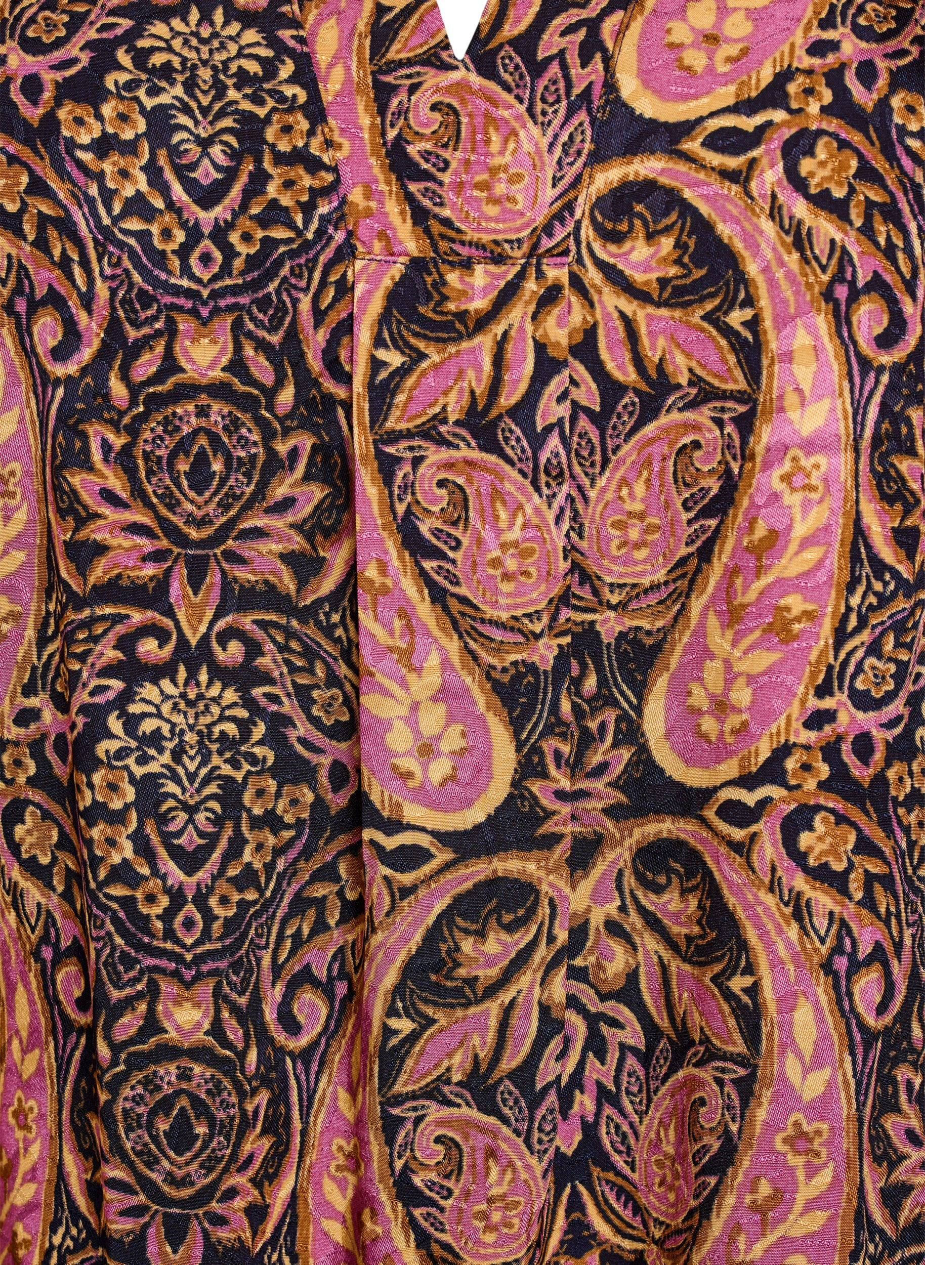 Zizzi Blouse met paisley print en 3/4 mouwen, Blauw, Packshot image number 2