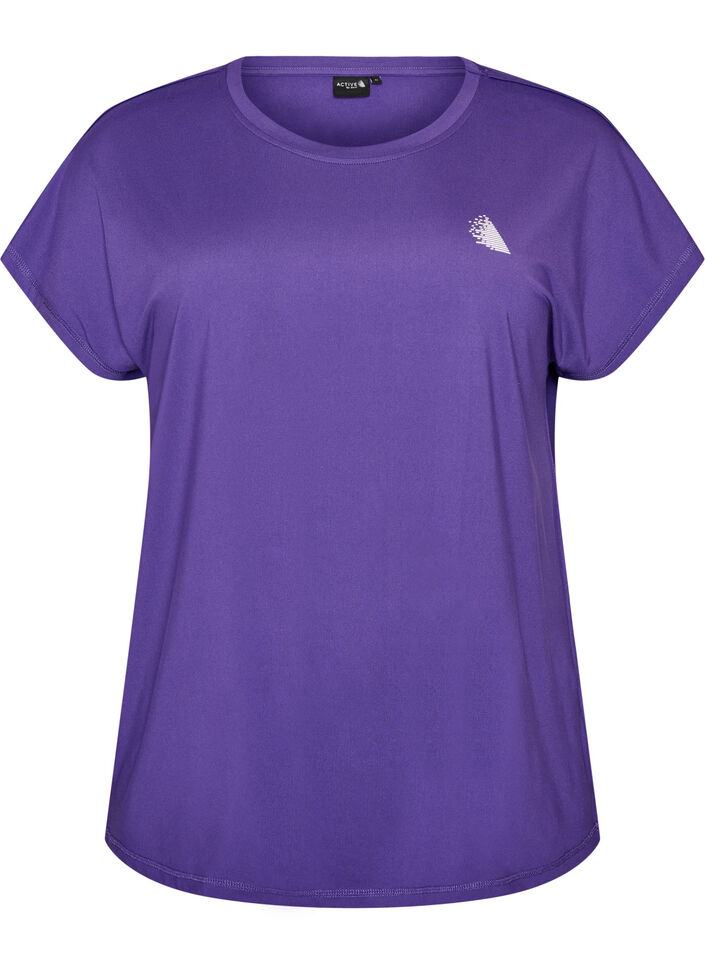 Effen gekleurd trainingsshirt, Paars, Packshot image number 0