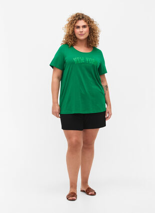 Katoenen t-shirt met tekstopdruk, Jolly Green W. New, Model image number 2