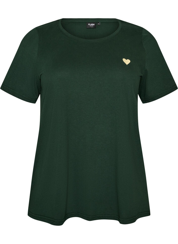 T-shirt met print, Groen, Packshot image number 0