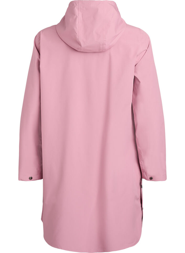 Regenjas met zakken en capuchon, Roze, Packshot