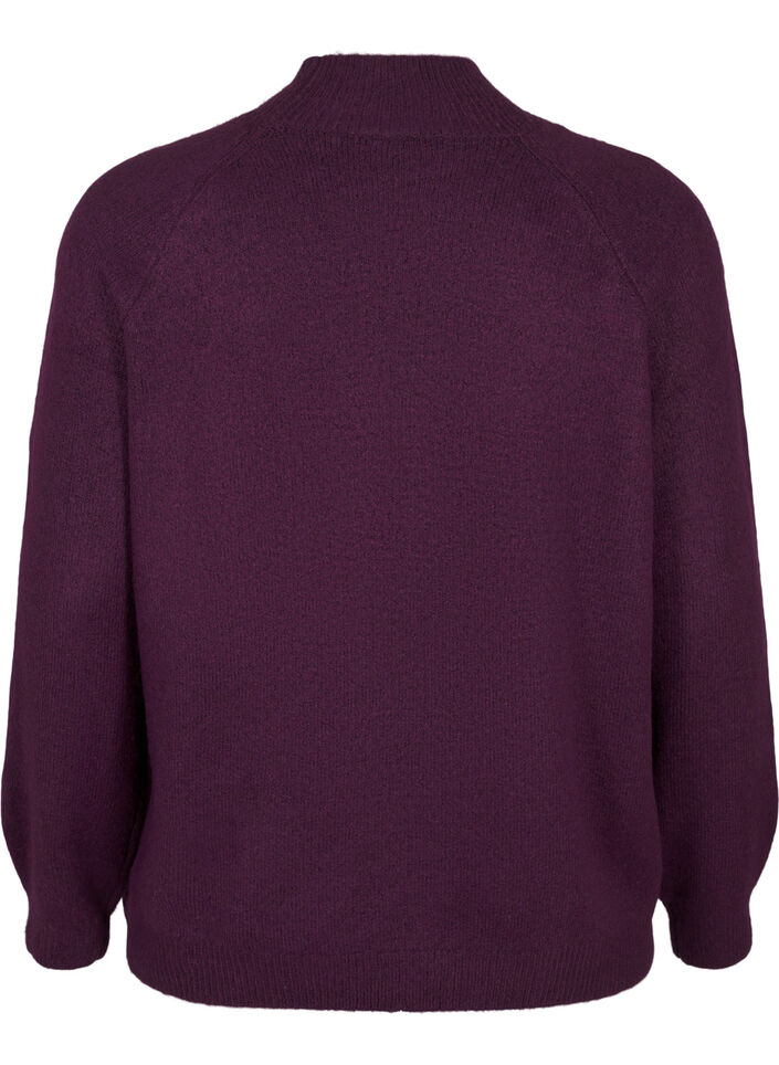 Gebreide blouse met strikdetail, Potent P. Black Mel., Packshot image number 1