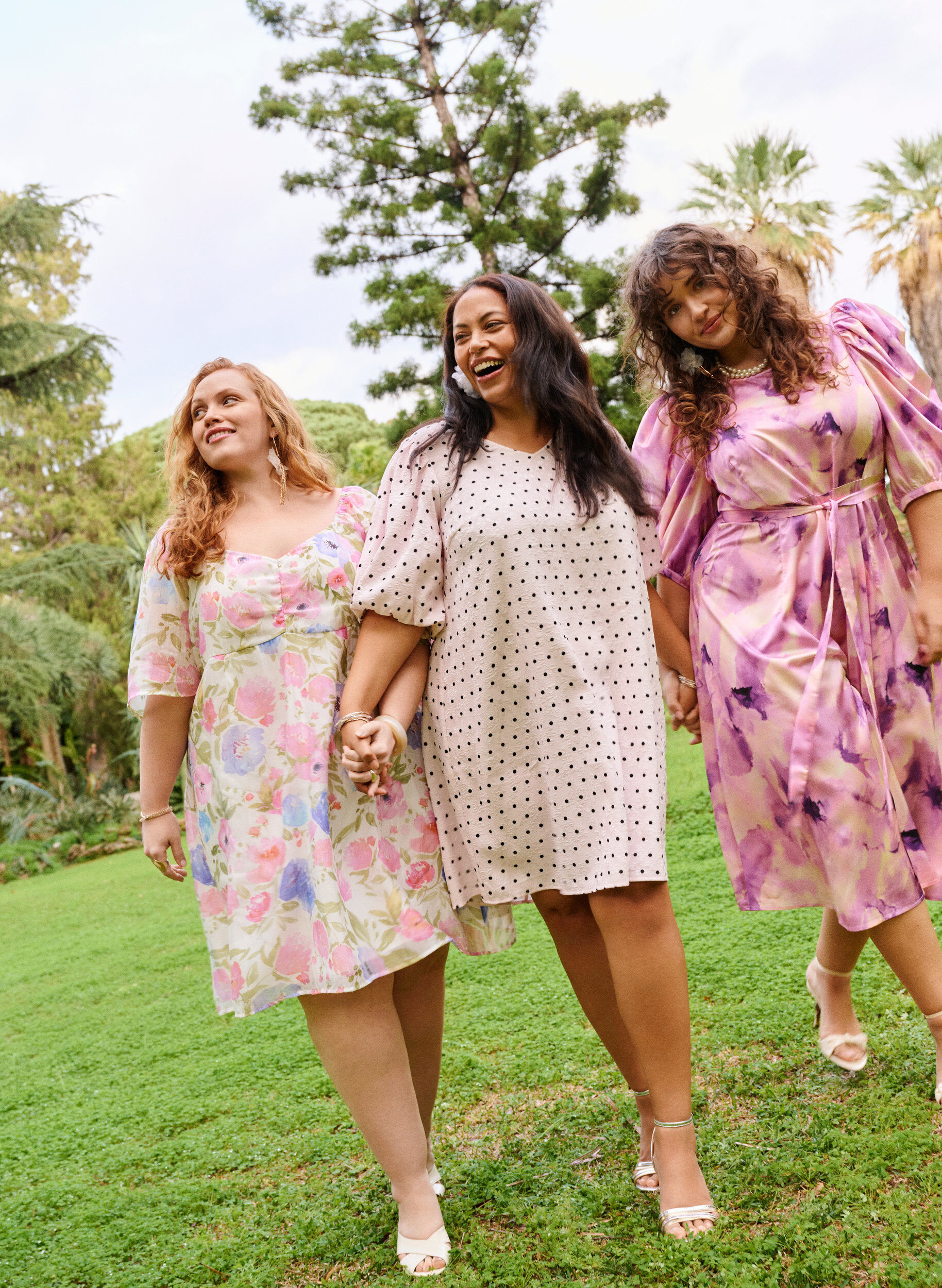 Zizzi Feestjurk met korte mouwen en strikceintuur, Paars, Image image number 0