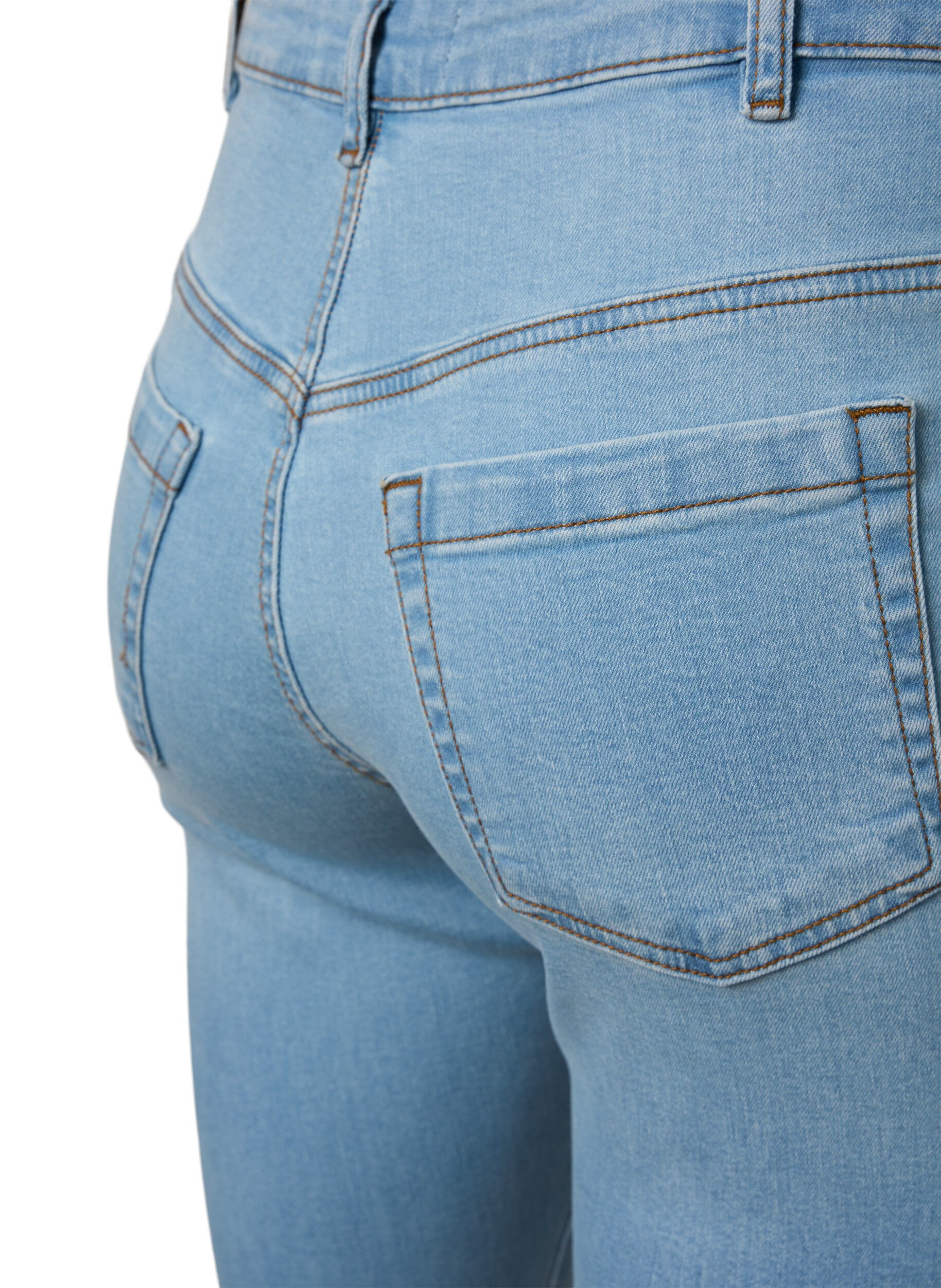 Zizzi Ellen bootcut jeans met hoge taille, Blauw, Packshot image number 3