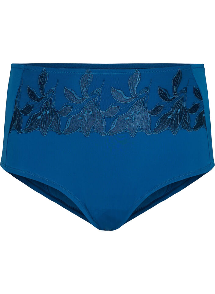 Heupslip met normale taille en kant, Sailor Blue, Packshot image number 0