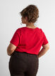 Kerst T-shirt van biologisch katoen, Rood, Model image number 2