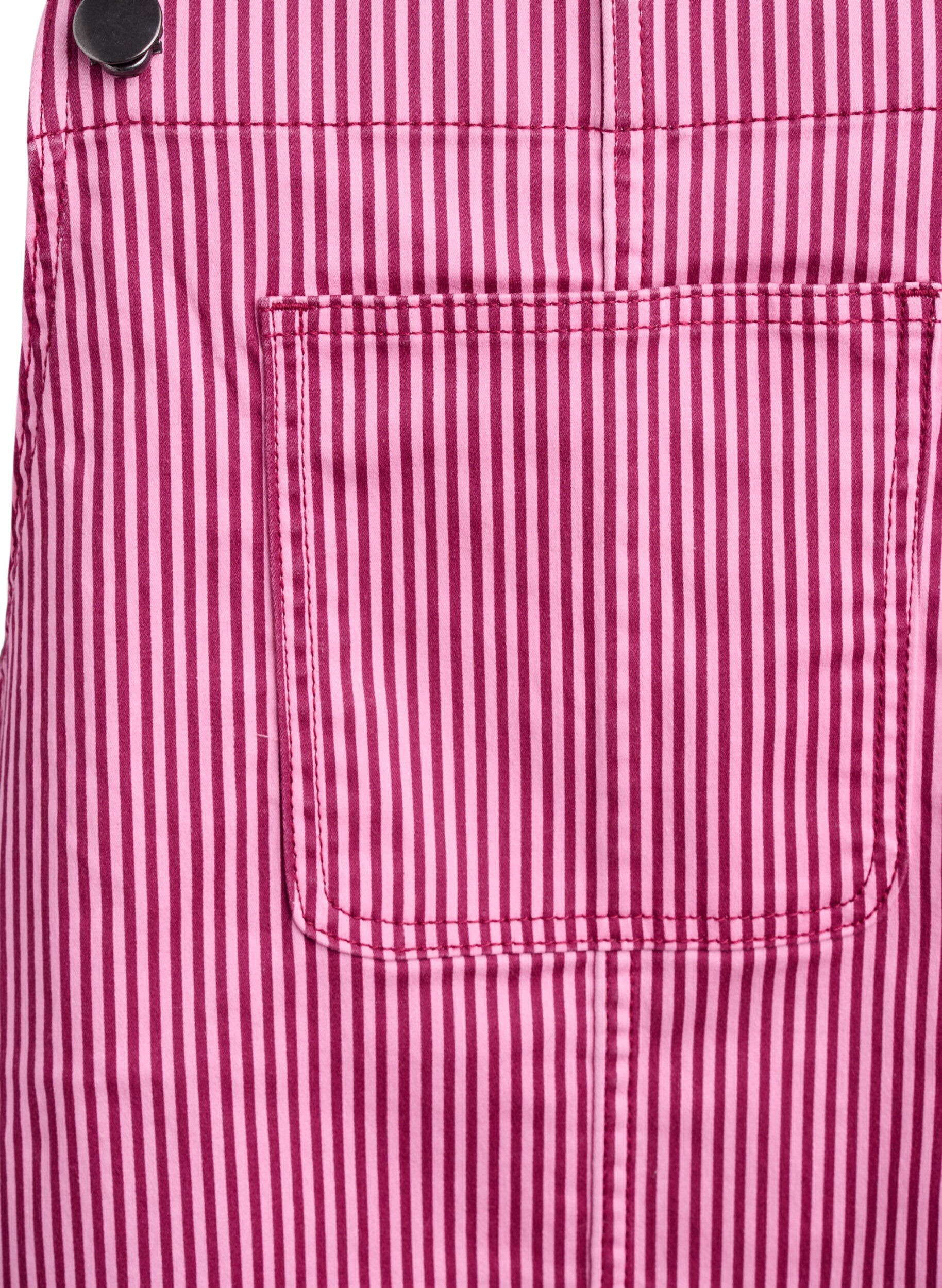 Zizzi Korte jurk met banden en strepen, Red Stripe, Packshot image number 2