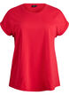 T-shirt met korte mouwen van katoenmix, Rood, Packshot image number 0