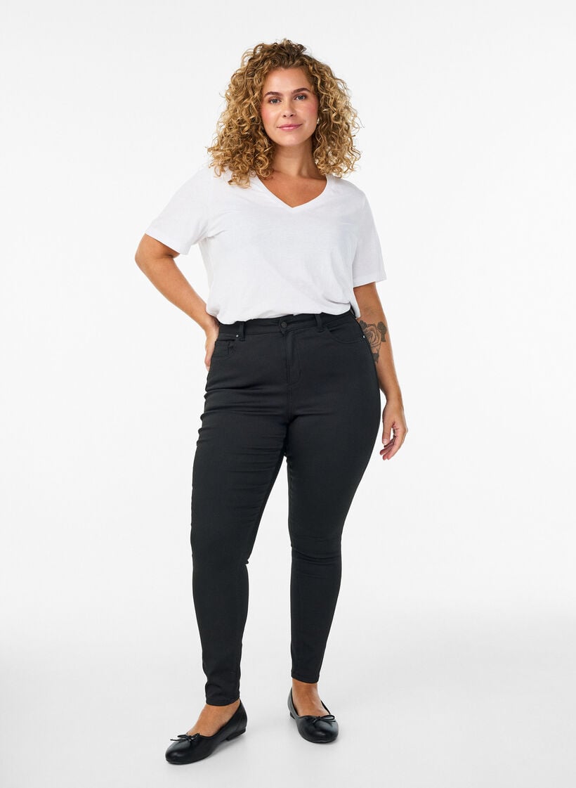 Blijf Black Amy high-waist jeans, Zwart, Model image number 0