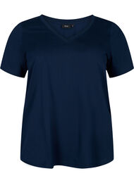T-shirt met korte mouwen en v-hals, Navy Blazer