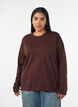 Basic T-shirt met lange mouwen, Bruin, Model image number 0