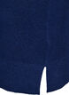 Korte gebreide jurk met golvende zoom en splitjes, Blauw, Packshot image number 3