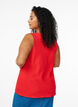 Mouwloze top met textuur, Rood, Model image number 2
