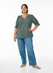Shirtblouse met 1/2 mouwen, Groen, Model image number 1