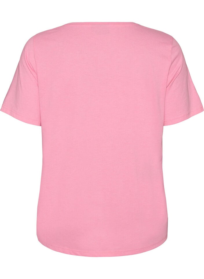 T-shirt met motief, Roze, Packshot image number 1