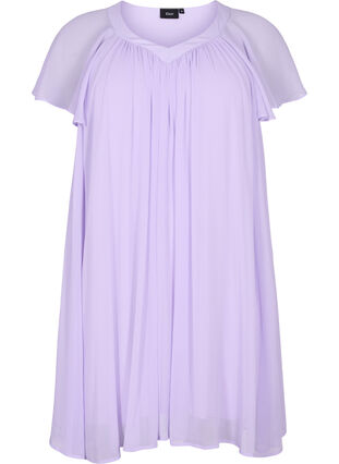 Losse jurk met korte mouwen, Purple Heather, Packshot image number 0
