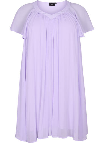 Losse jurk met korte mouwen, Purple Heather, Packshot image number 0