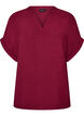Luchtige blouse met korte mouwen, Rood, Packshot image number 0