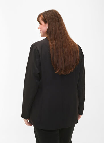 FLASH - Eenvoudige blazer met knoop, Black, Model image number 1