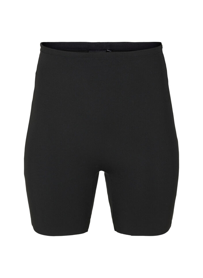 Light shapewear shorts met hoge taille, Black, Packshot image number 0