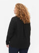 Shirt met structuur en ruches, Black, Model image number 1