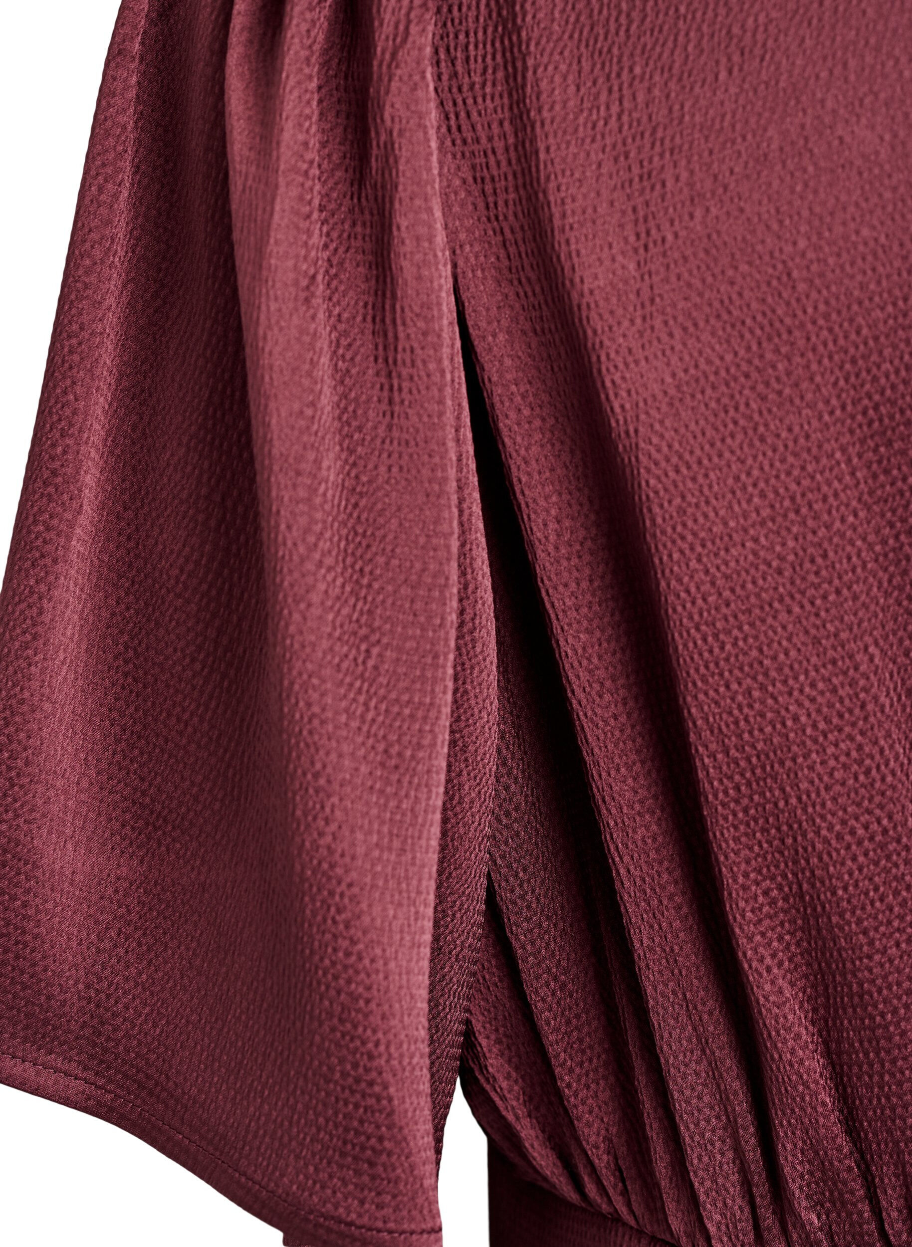 Zizzi Empire feestjurk in midi lengte, Donker Bordeaux, Packshot image number 3