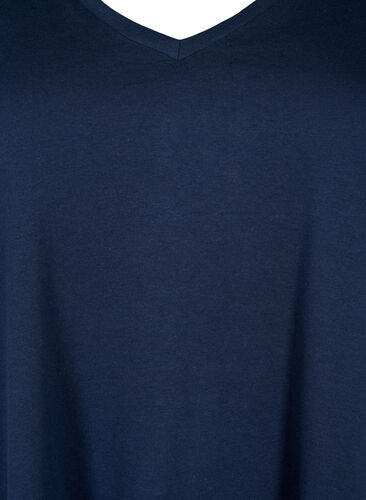 Katoenen t-shirt met korte mouwen, Navy Blazer SOLID, Packshot image number 2