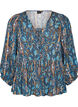 Blouse met paisleyprint en kanten detail, Blauw, Packshot image number 0