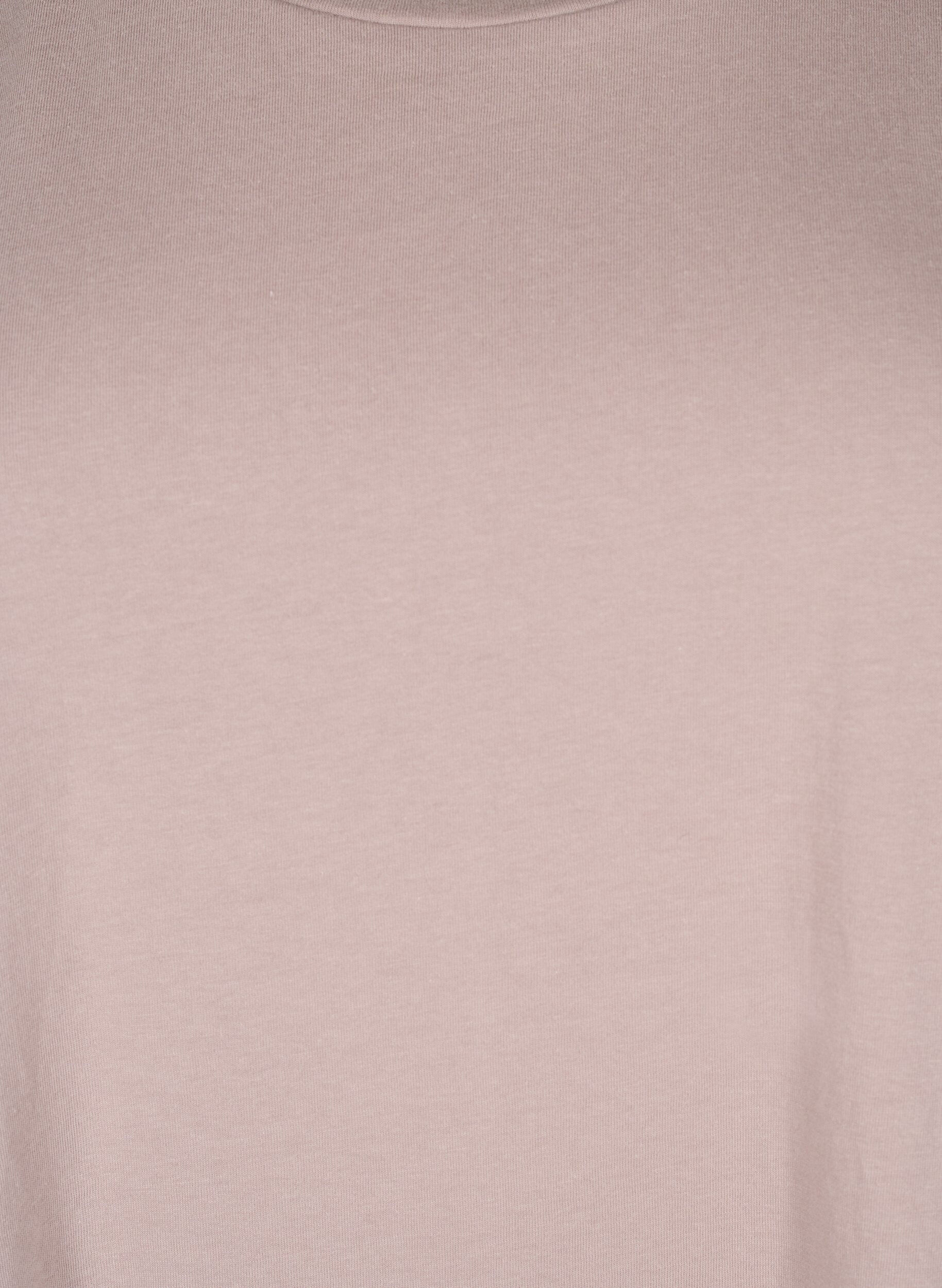 Zizzi T-shirt met korte mouwen van katoenmix, Rood, Packshot image number 2