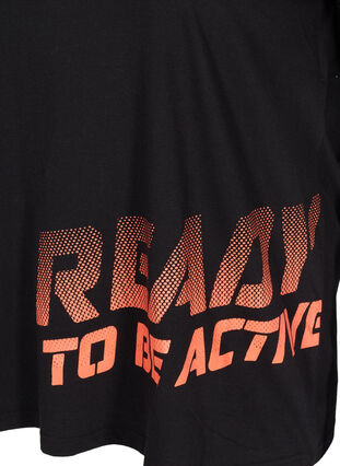 Sport-T-shirt met print, Black w. Stripe Move, Packshot image number 3