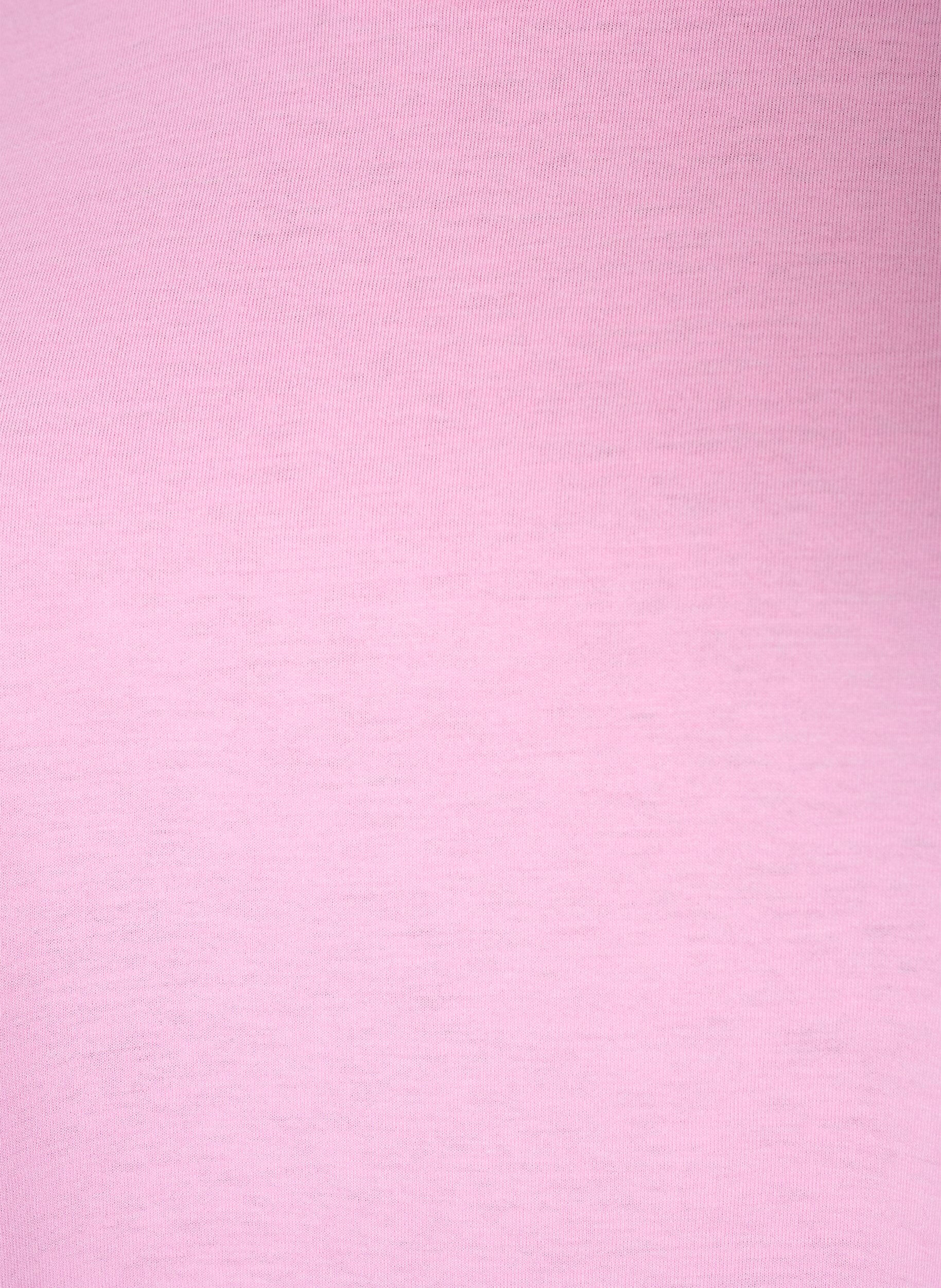 ZizziT-shirt met korte mouwen van katoenmix, Roze, Packshot image number 2