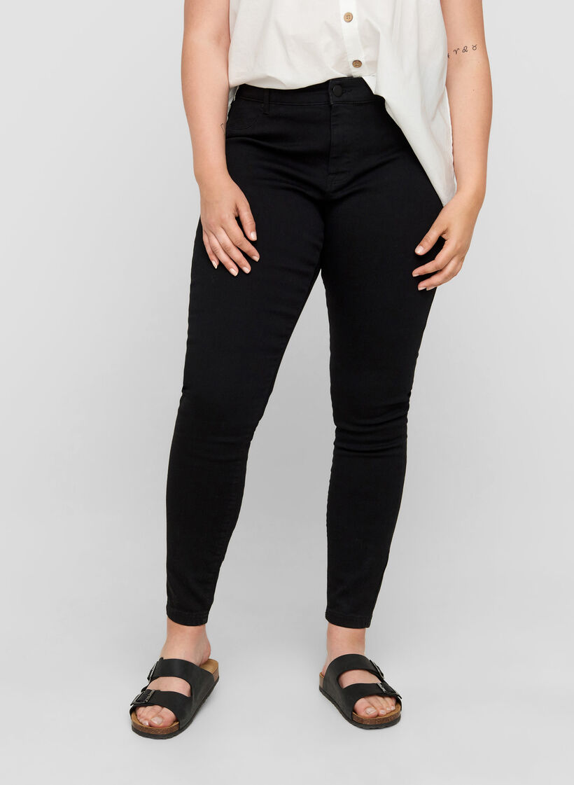 Jeggings in katoenmix, Black, Model image number 2