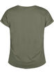 T-shirt met korte mouwen van katoenmix, Groen, Packshot image number 1