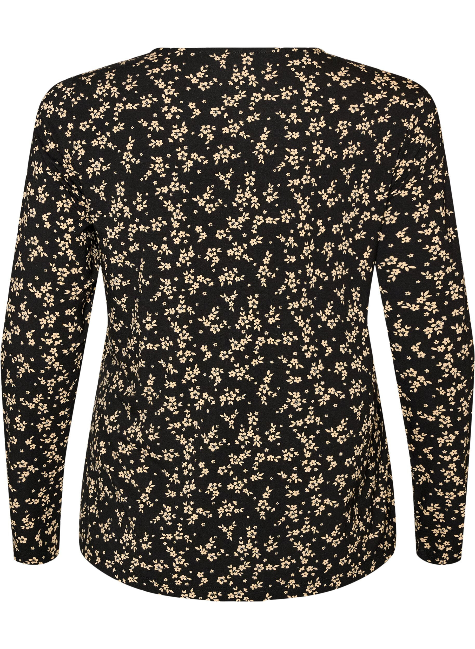 ZizziBlouse met lange mouwen, Zwart, Packshot image number 1