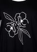 Katoenen T-shirt met motief, Black w. Flower, Packshot image number 2