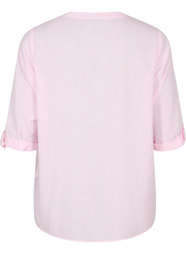 Katoenen blouse met kanten details, Pink-A-Boo, Packshot image number 1
