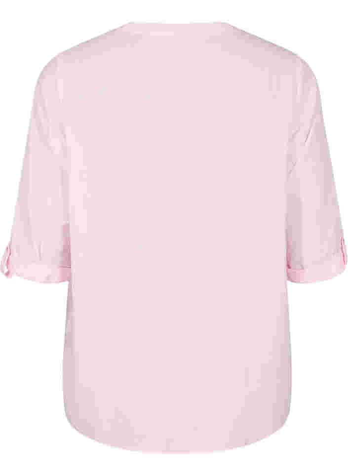 Katoenen blouse met kanten details, Pink-A-Boo, Packshot image number 1