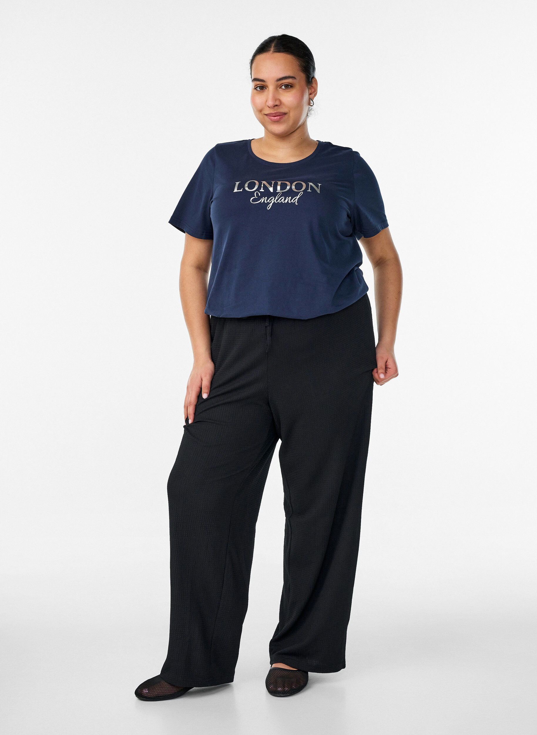 ZizziT-shirt met motief, Blauw, Model image number 1