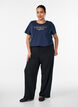 T-shirt met motief, Blauw, Model image number 1