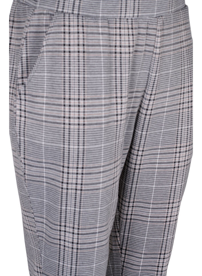 Cropped Maddison broek met geruit motief, Black Check, Packshot image number 2