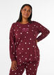 Nachtblouse met een print, Rood, Model image number 0